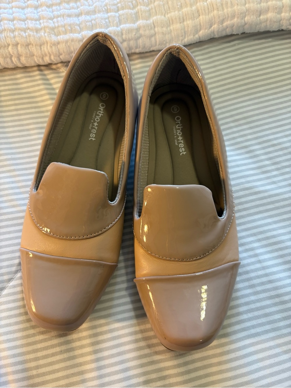 Ortho+rest Taupe Loafers Slip-On Flats Size 6